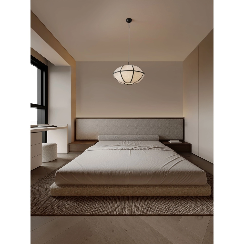 Pendant lamp Brera black with white Ø 45cm