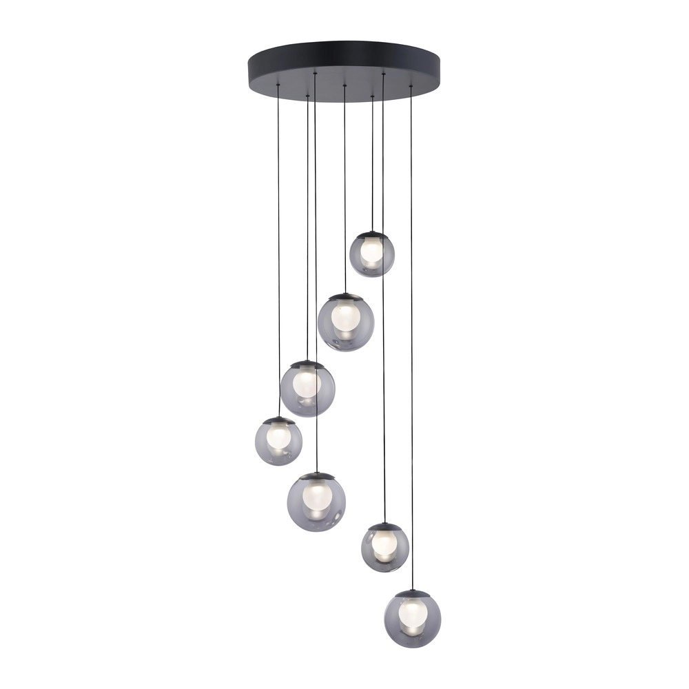 7-light pendant lamp Pure Popup mystic grey Paul Neuhaus 4012248396674