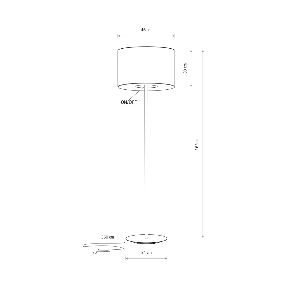 Floor lamp Cedro sand brown Ø 46cm Lyora 5903139116671