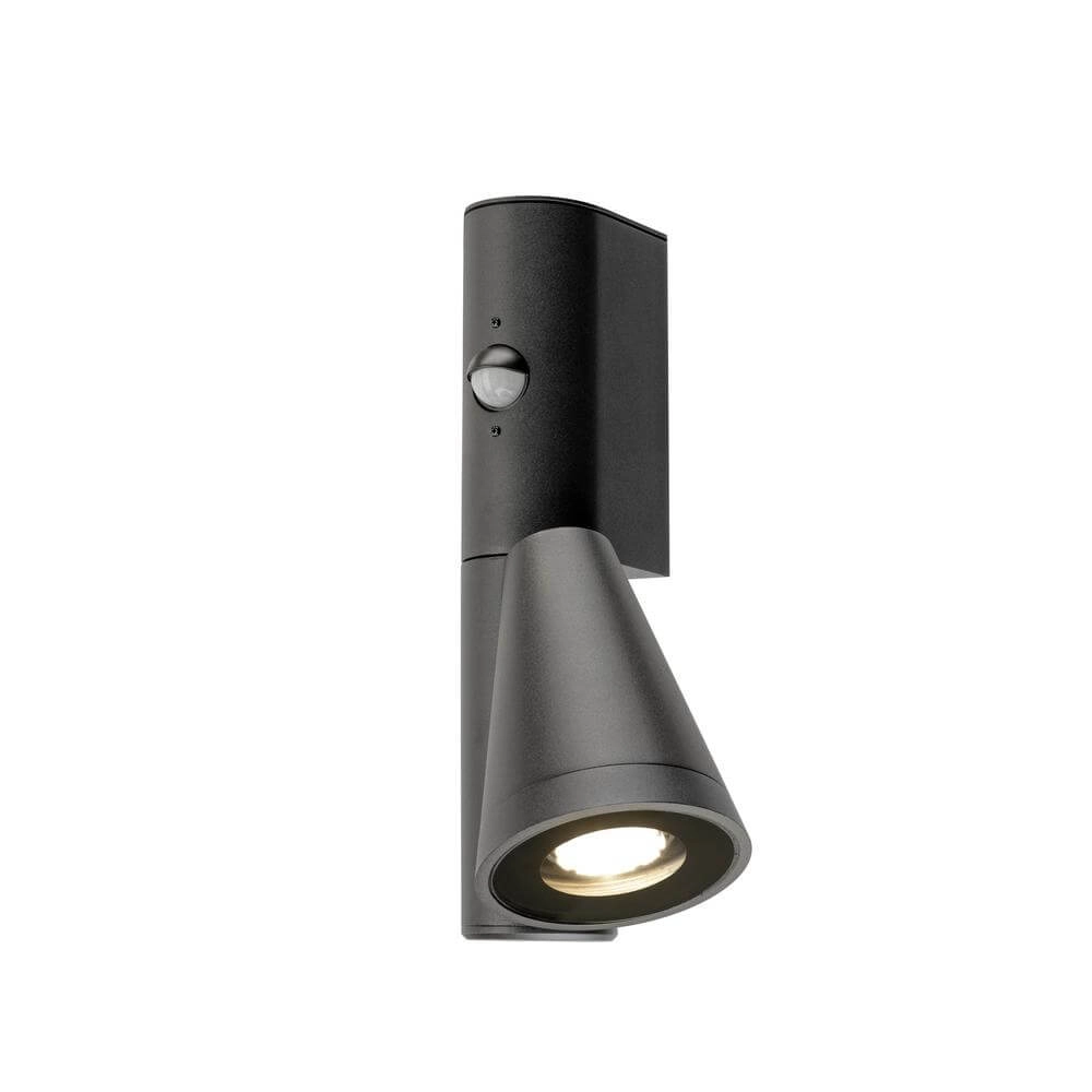 Design wall lamp T-Tube WL Black with sensor