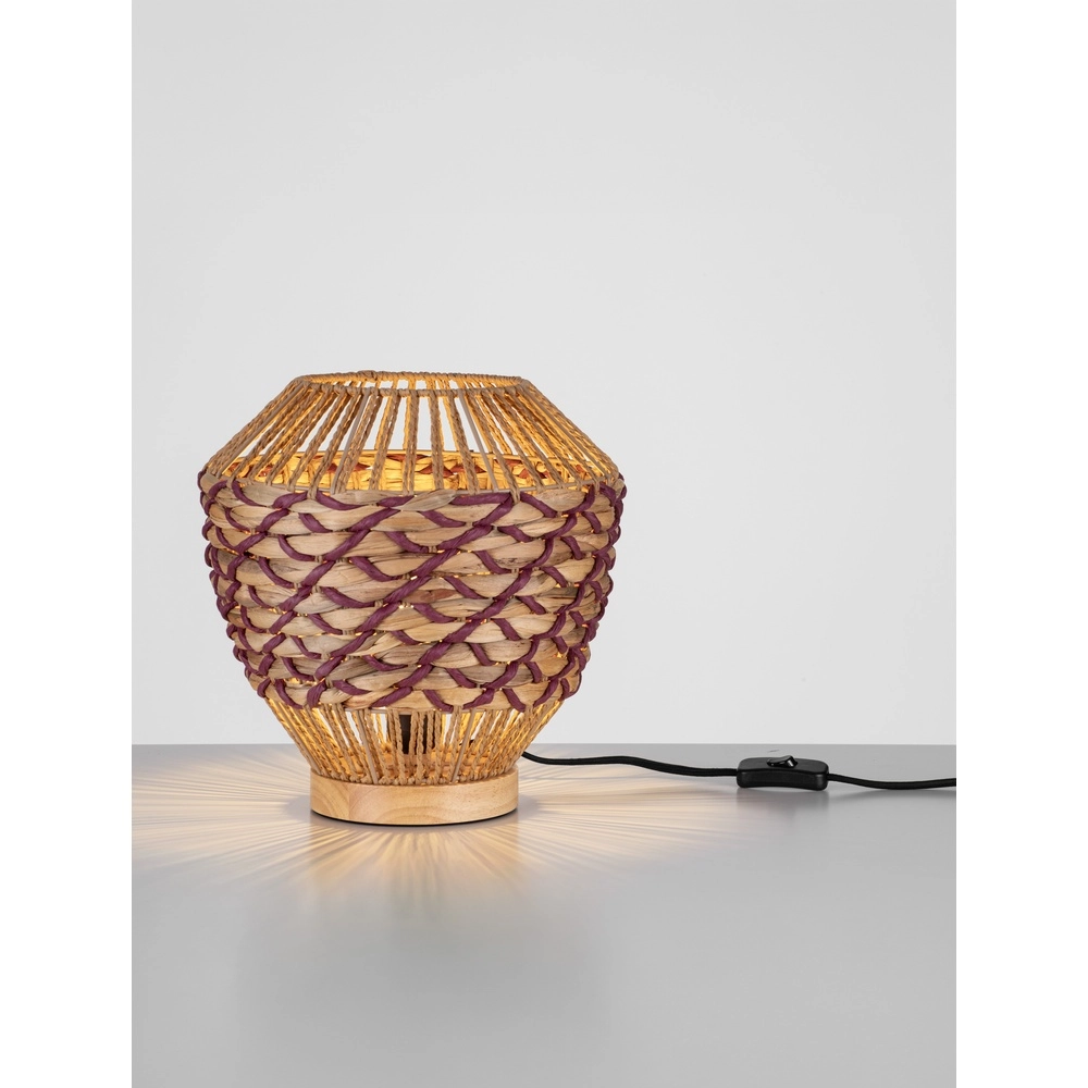 Table lamp Mapi Ø 29cm red with brown