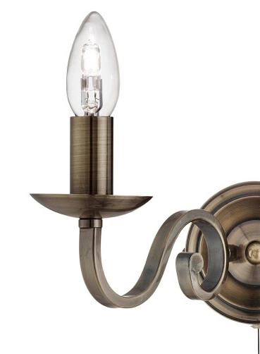 Classic wall lamp Richmond 2-light bronze brown Searchlight 5053423056425