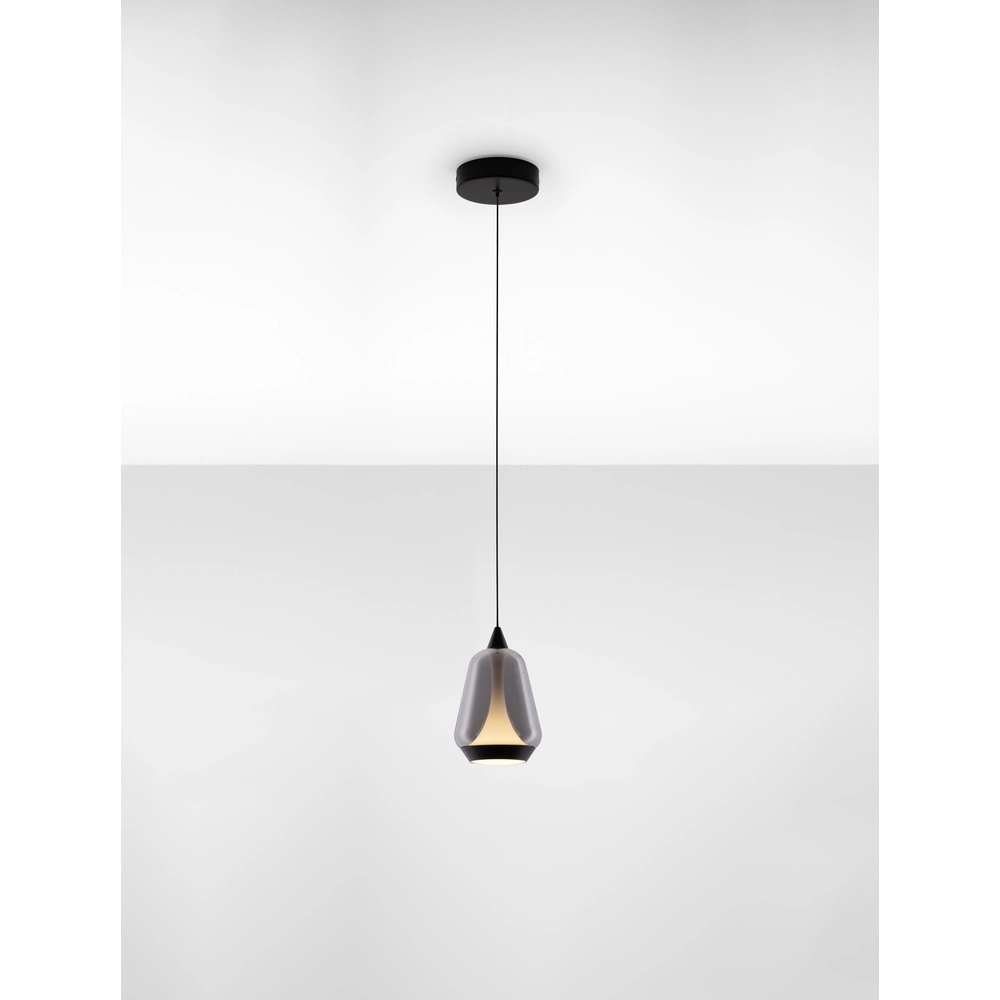 Design pendant lamp Alish 1-light smoke glass Lyora 5212017477682