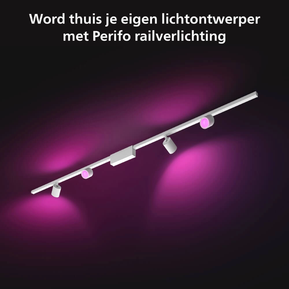 Hue Perifo - White and color set of 4 spots white Philips 8719514407787