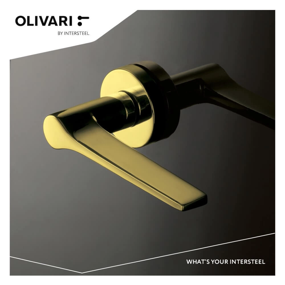 Design door handle Lama L brass Olivari 8714186477823