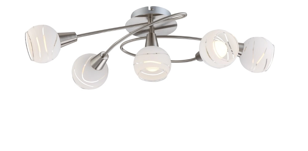 Ceiling lamp Elliott nickel 5-lights