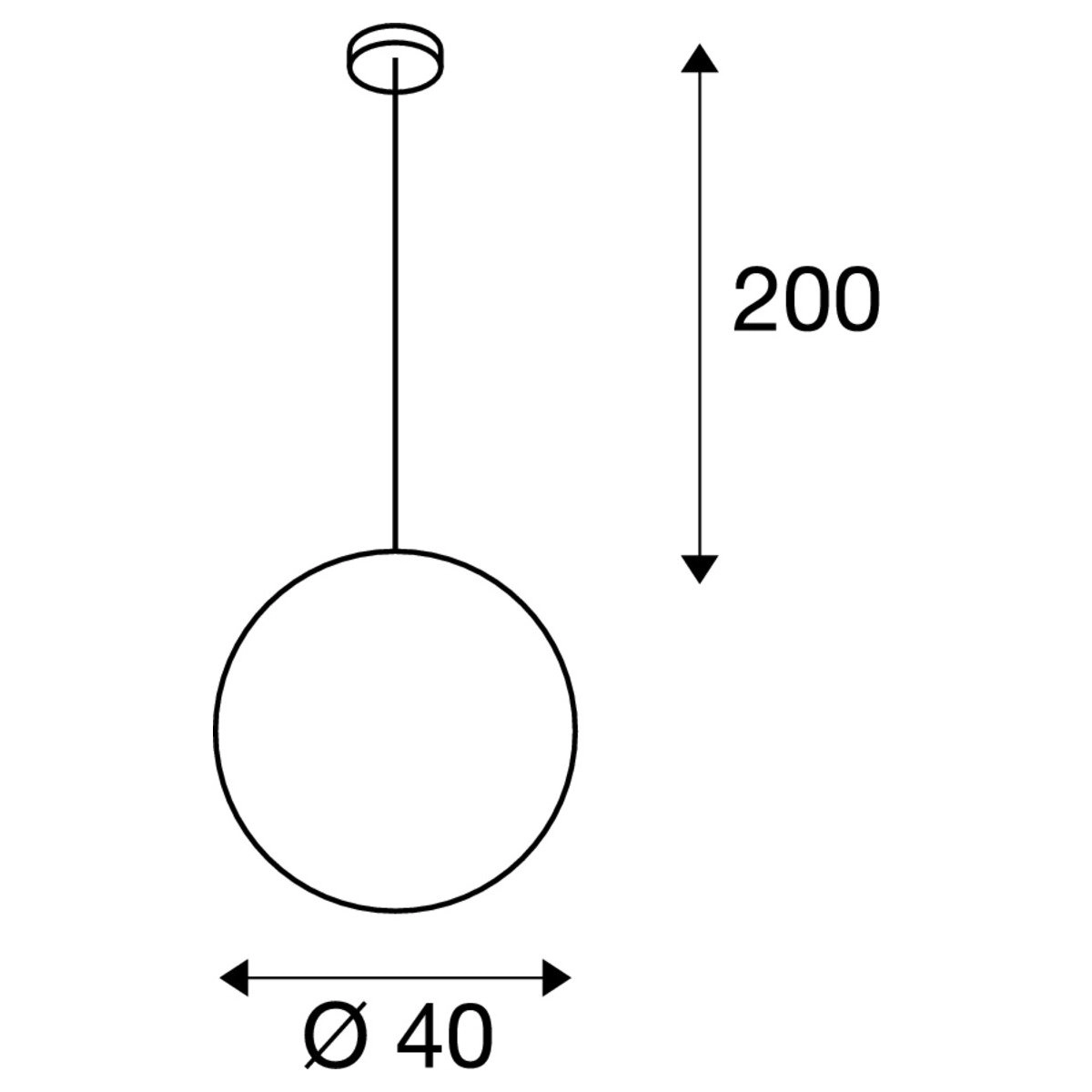 Pendant lamp Rotoball 40 design SLV 4024163143110