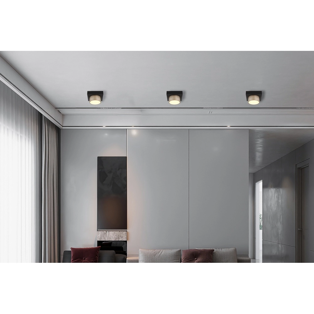 Ceiling lamp Raymond black with champagne Globo 9007371569373