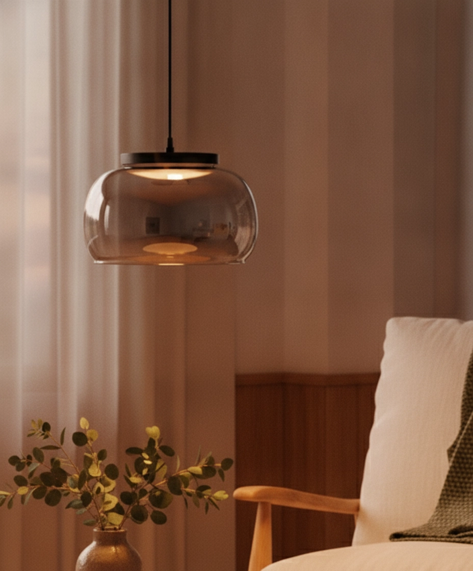 Modern pendant lamp Bios Single Black
