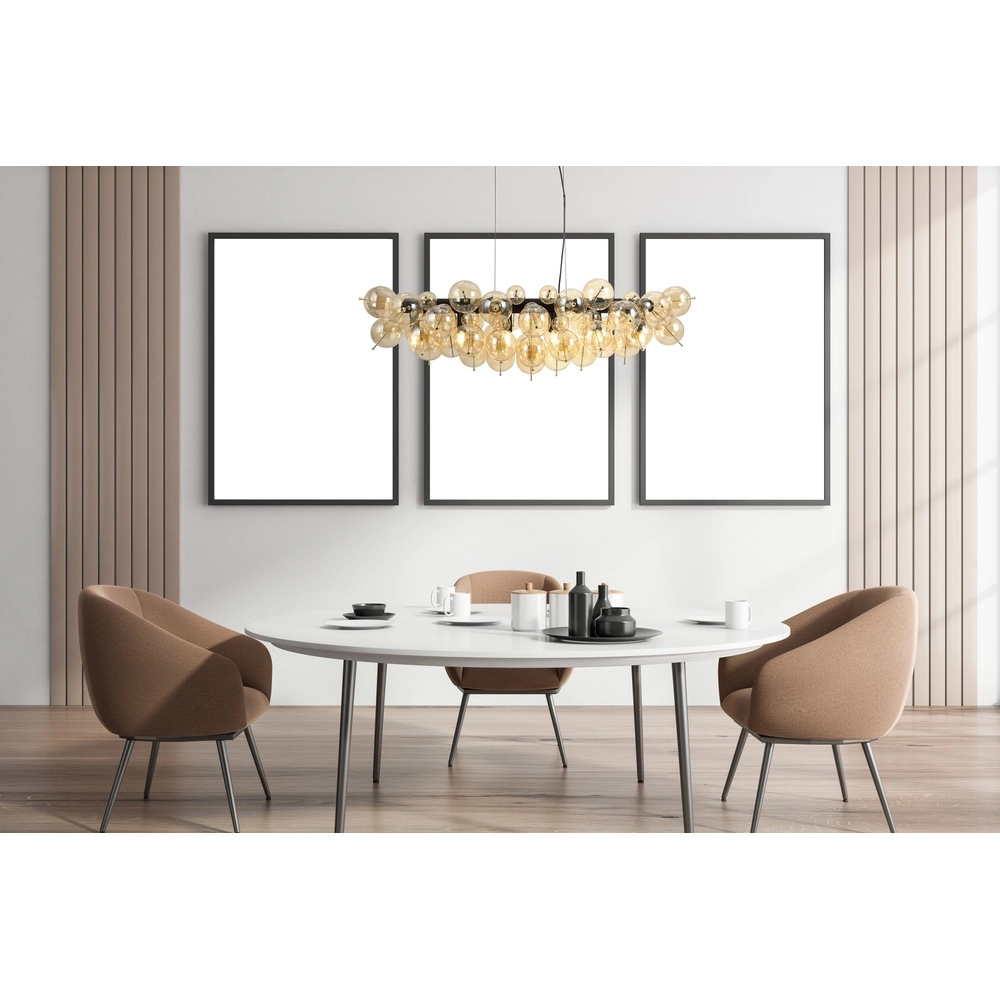 Unique pendant lamp Udo Amber glass 100cm Globo 9007371474271
