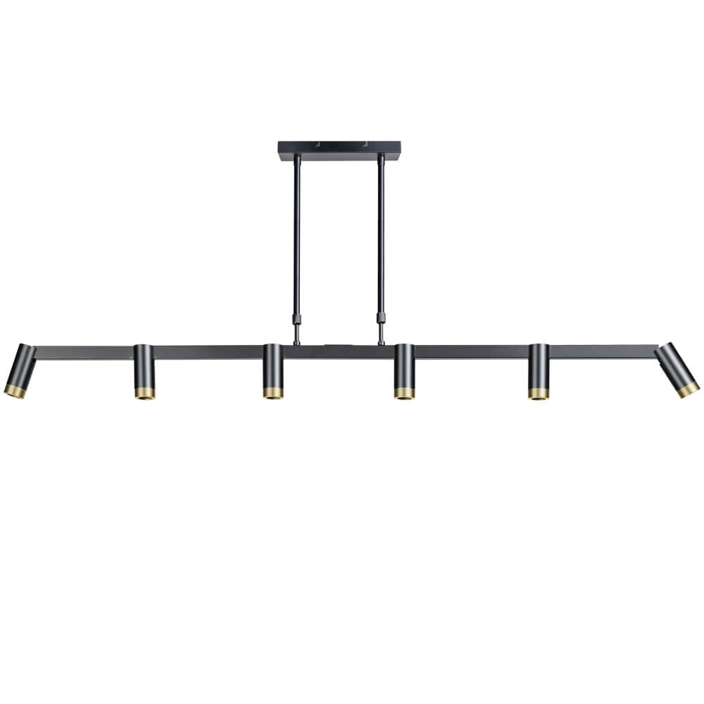 Sleek dining table lamp Miller 6-light black ETH 8720195303084