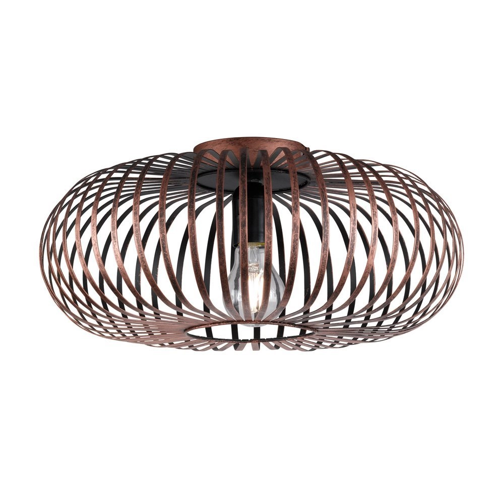 Ceiling light Johann copper brown