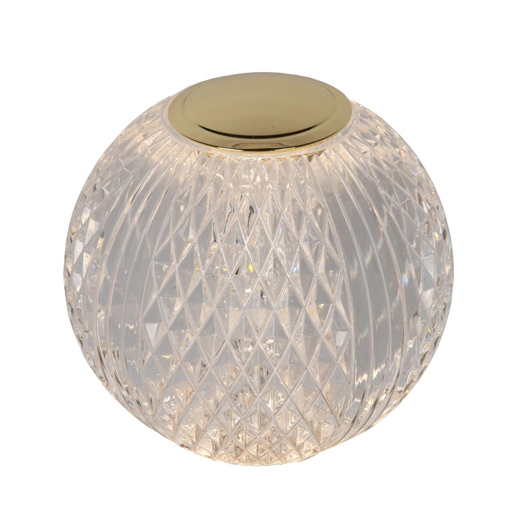 Golden table lamp Cintra rechargeable Ø 9cm - 2700K Lucide 5411212134486
