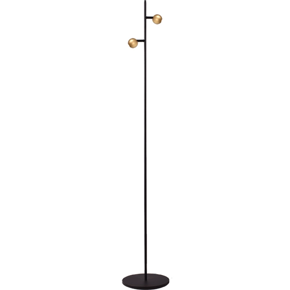 2-light floor lamp Talana black with gold