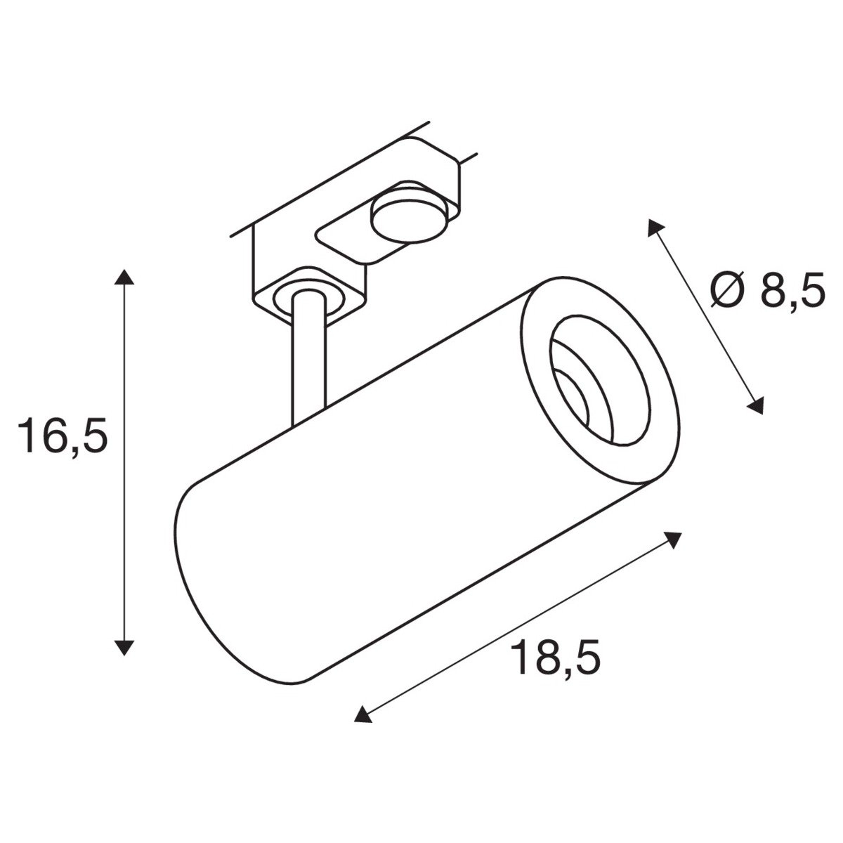 Rail spot Numinos Phase M 3-phase white SLV 4024163243254