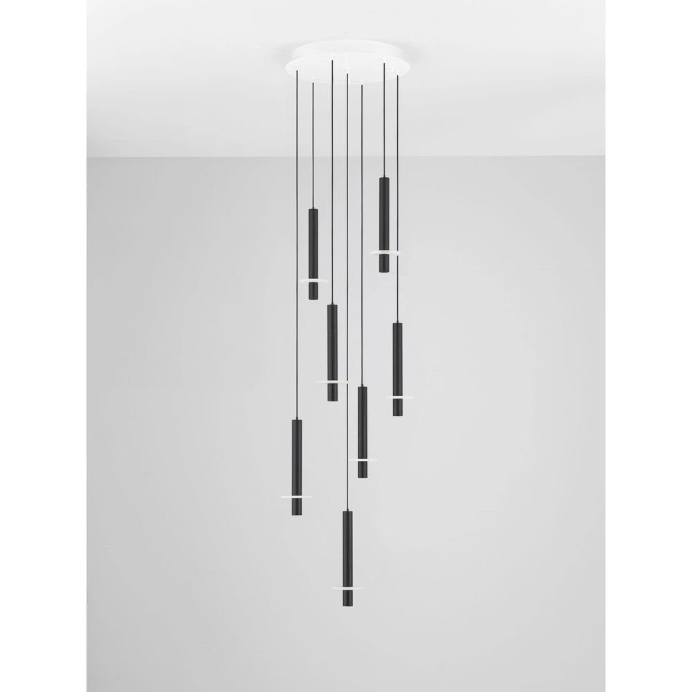 Design pendant lamp Noemi black with white Ø 47cm Lyora 5212063503281