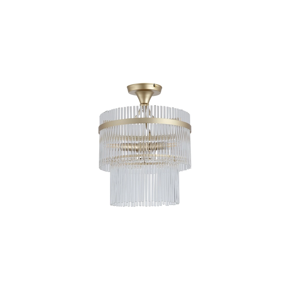 Ceiling lamp Lara Gold with clear glass Searchlight 5053423301471