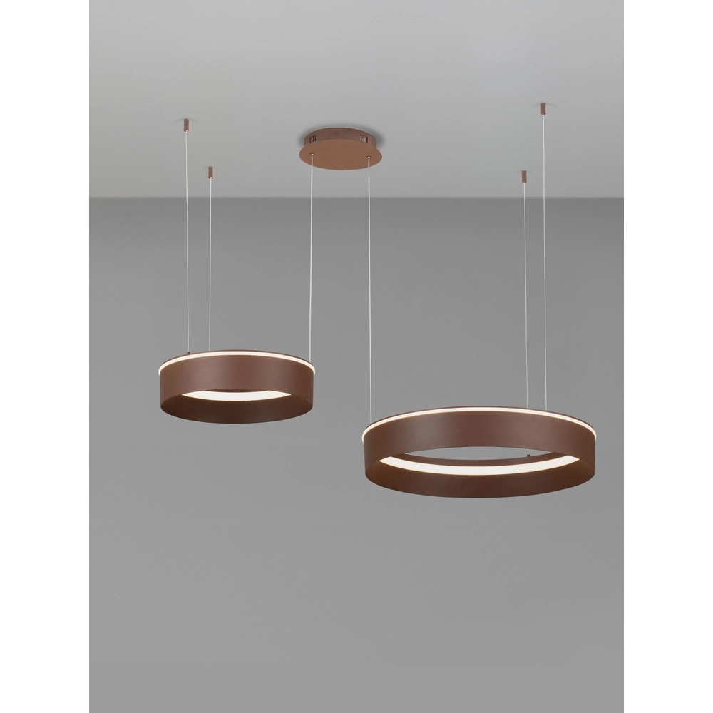 Modern pendant lamp Olivia double brown Lyora 5212017494283