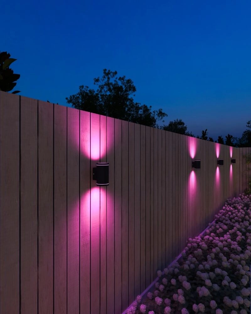 Smart outdoor lamp Link 2L Up Down - Black Circle 8712879149569
