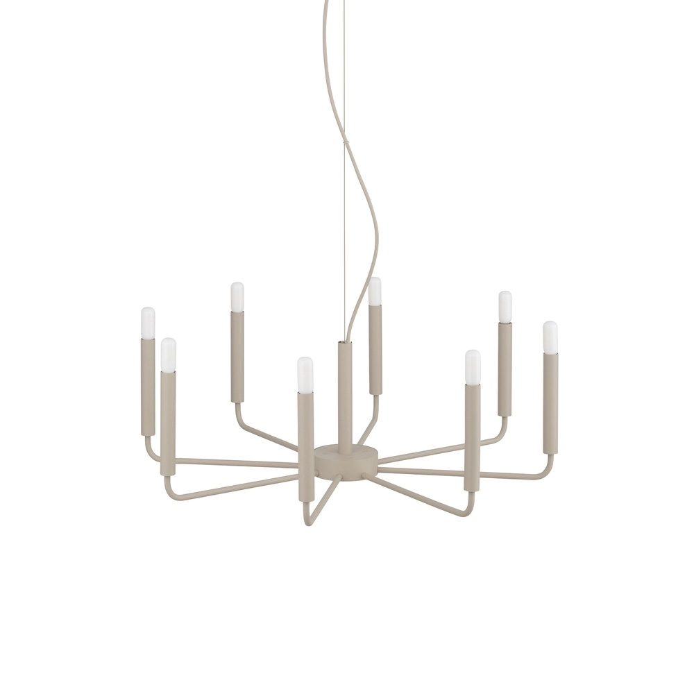 Modern chandelier Orto sand brown Ø 73cm