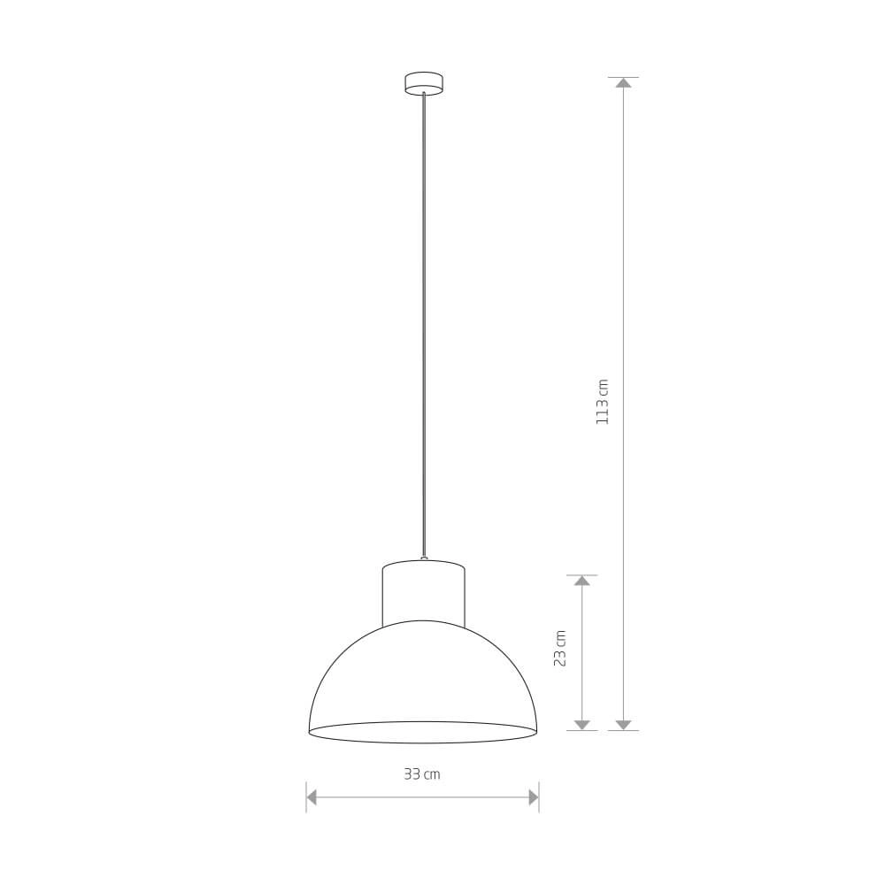Industrial hanging lamp Works Ø 33cm Lyora 5903139651097