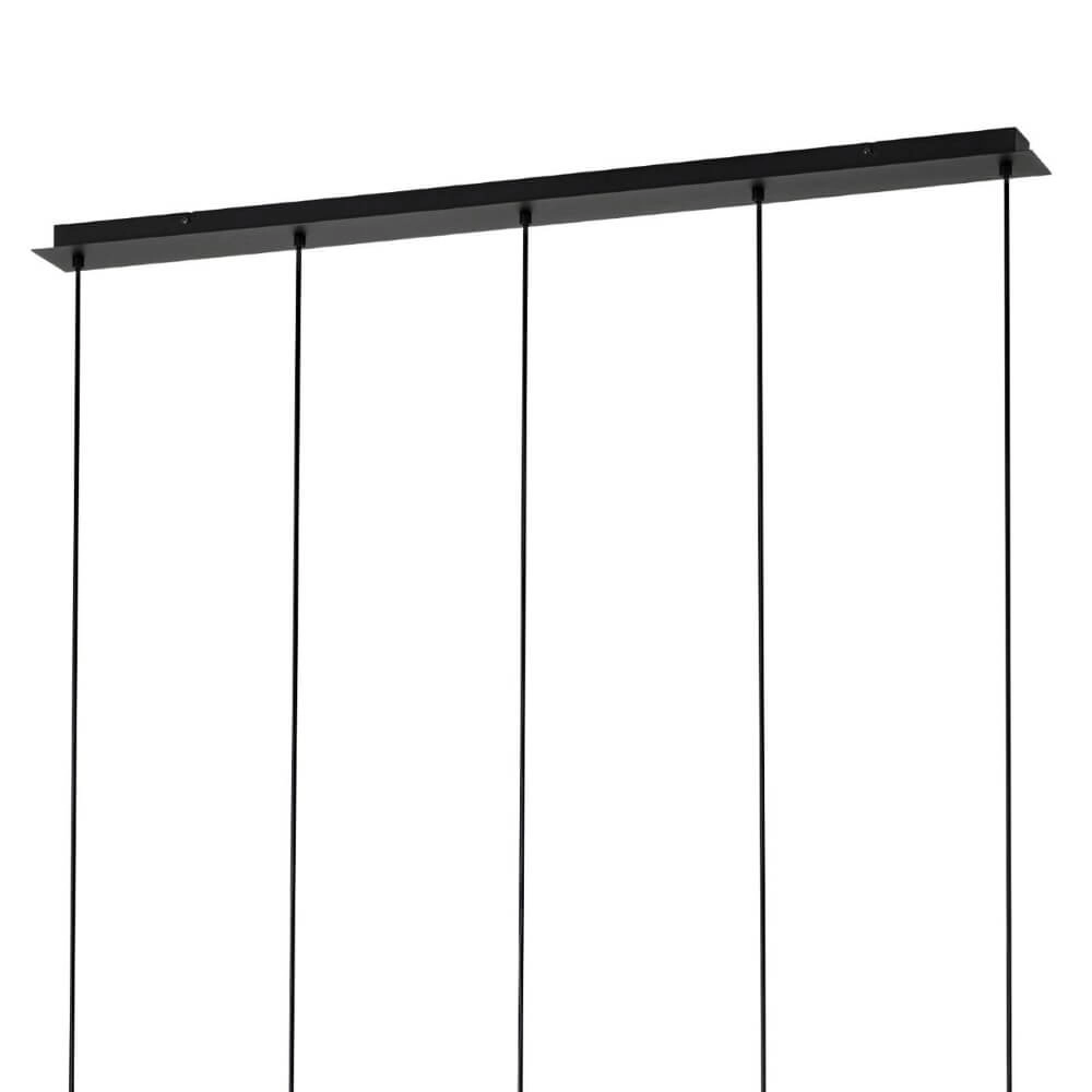Hanging lamp 5 lights Bernabeta black Stars of Light 9002759397067