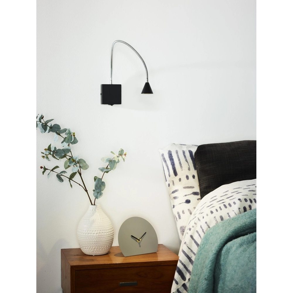 Bed reading light Buddy 4000K black Lucide 5411212185532