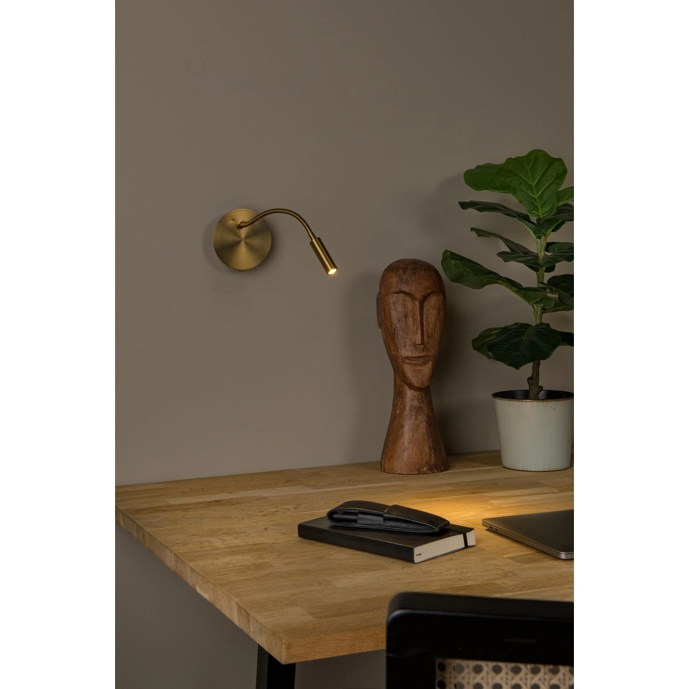 Rechargeable wall lamp Jolijn bedside lamp gold