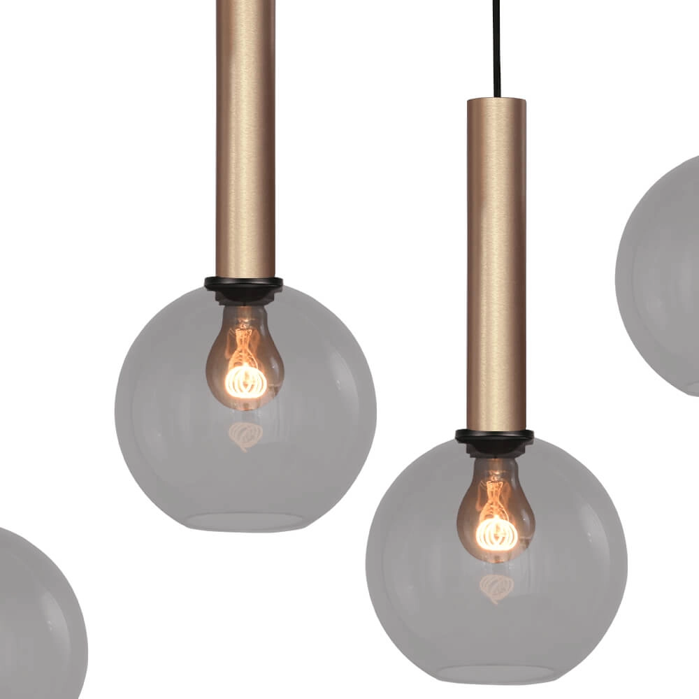 6-light hanging lamp Bella 2 with smoke glass Masterlight 8718121353630