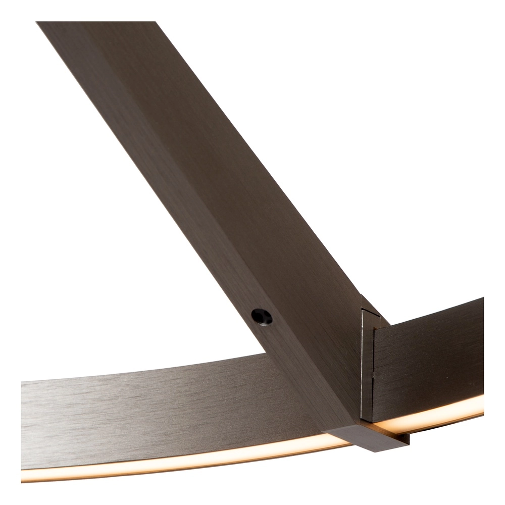 Sleek LED pendant light Applause Brushed metal - Ø 60cm Premium by Lucide 5411212221827