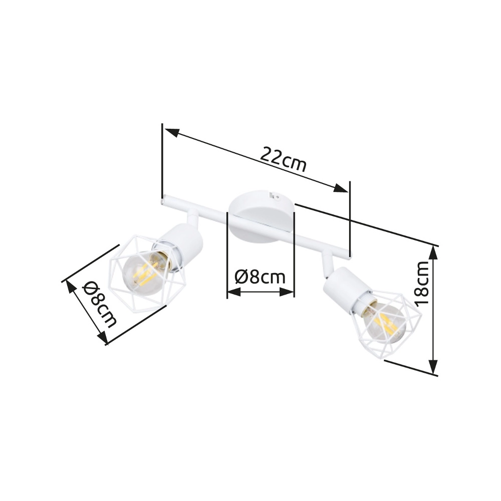 Ceiling lamp Xara I 2-light white Globo 9007371412983