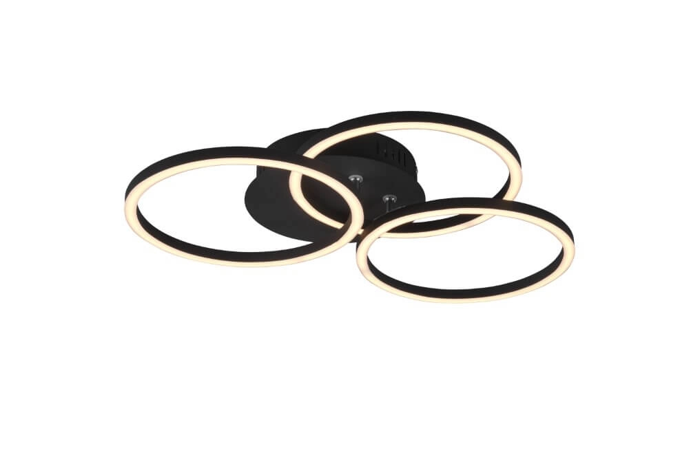 Ceiling lamp Circle 3-ring black Trio 4017807500615