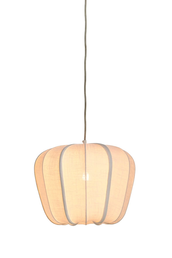 White pendant lamp Zubedo Ø 40cm