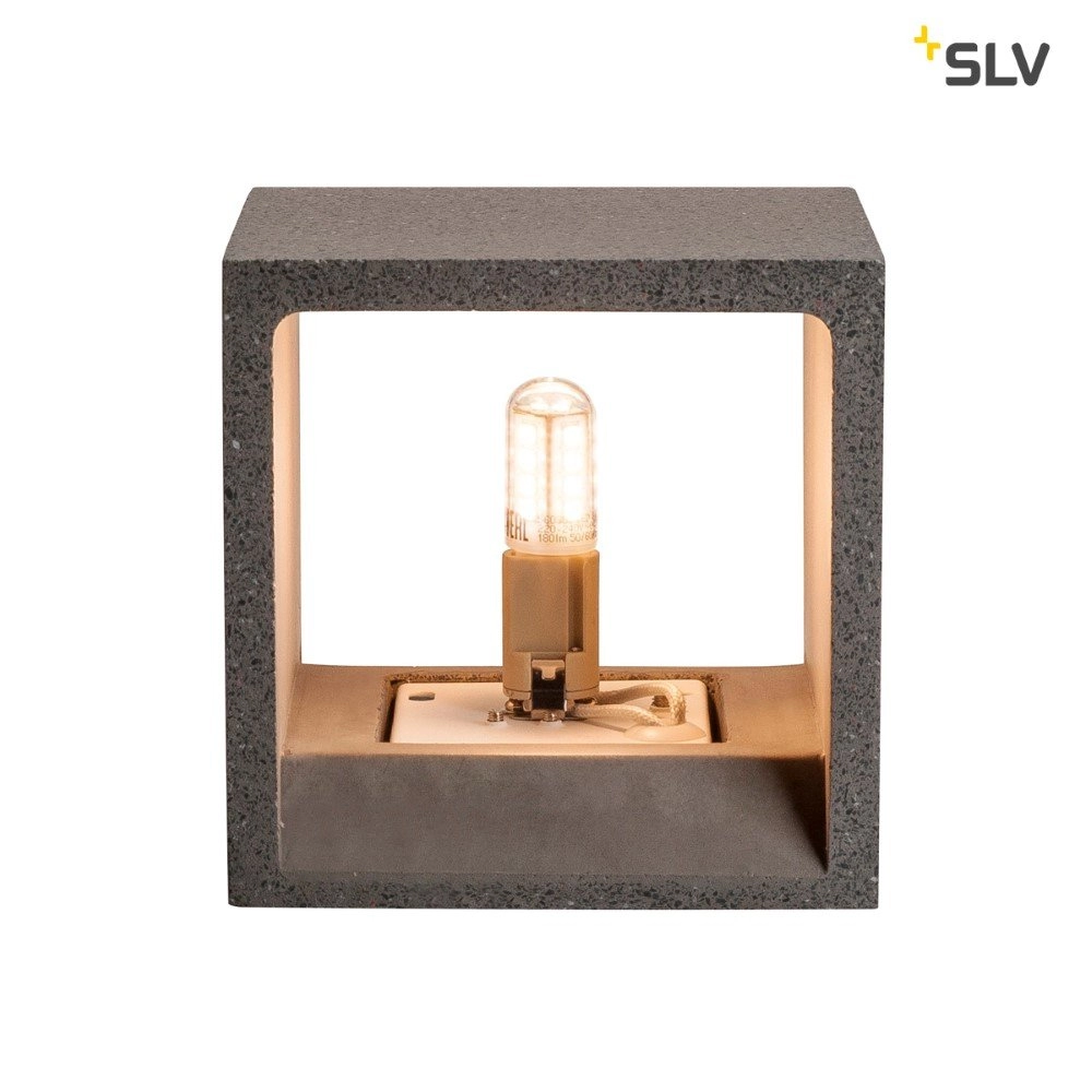 Wall lamp Solid Cube Up-Down black sandstone SLV 4024163192033