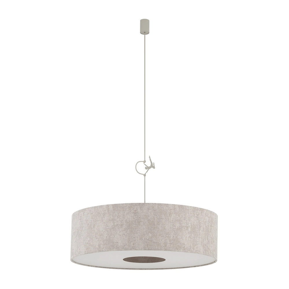 Pendant lamp Cedro sand brown Ø 65cm