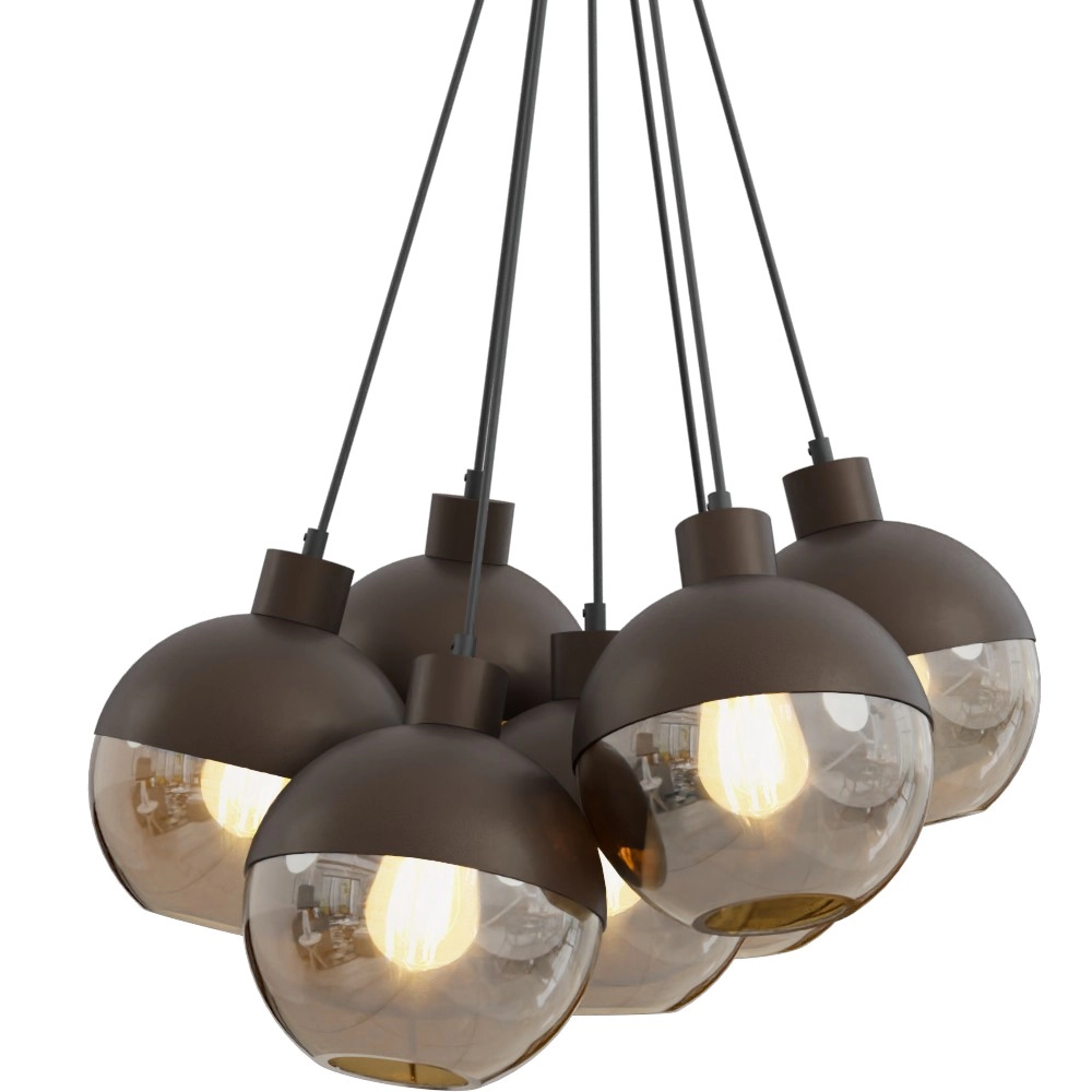 7-light pendant lamp Opera cocoa Masterlight 8718121424361