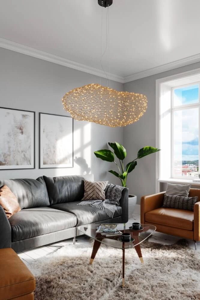 Hanging lamp Hayden gold 50cm By Rydéns 7391741012609