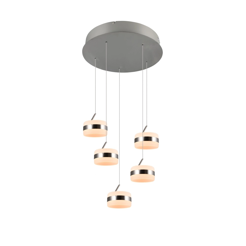 Design pendant lamp Dios nickel 5-lights