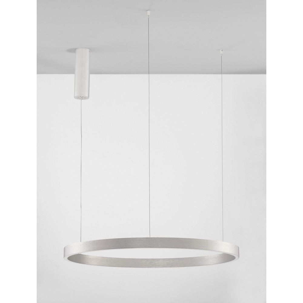 Design pendant lamp Elowen silver grey Ø 80cm Lyora 5212017439116