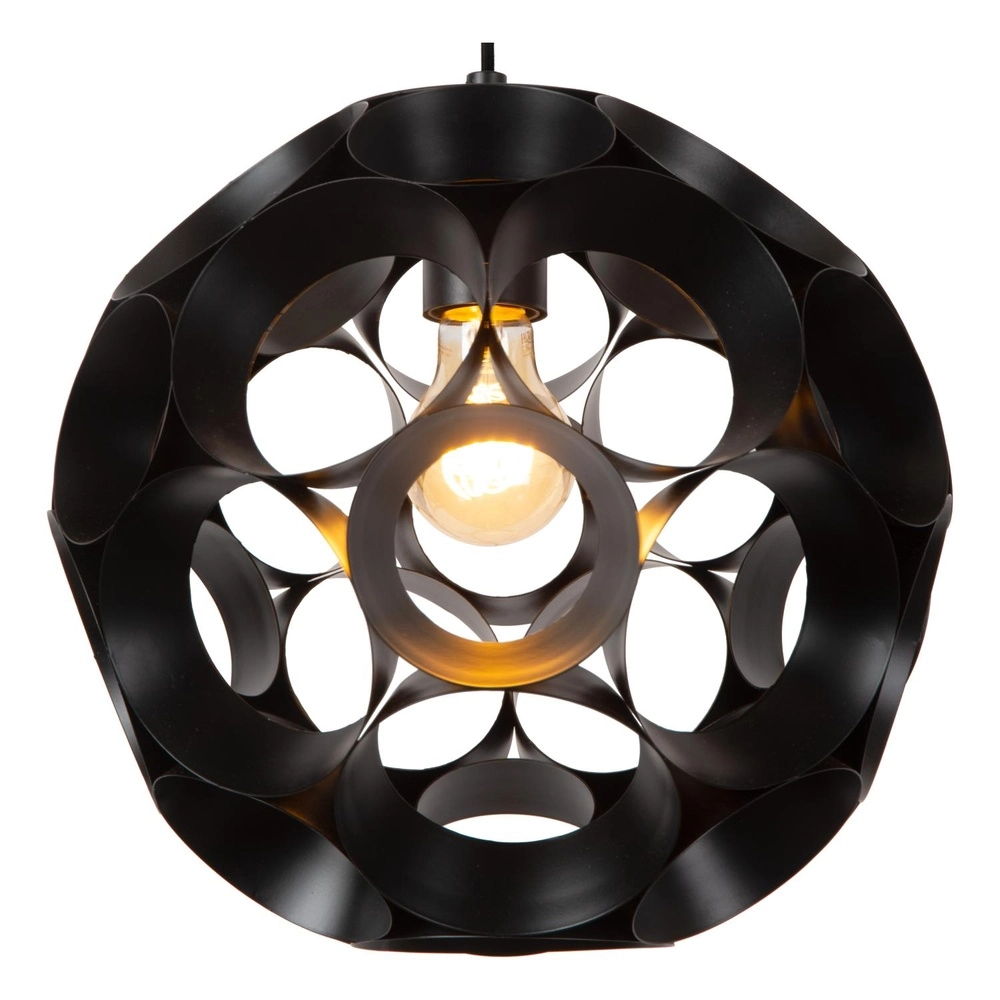 Unique pendant lamp Hannelore Ø 30cm black Lucide 5411212106223