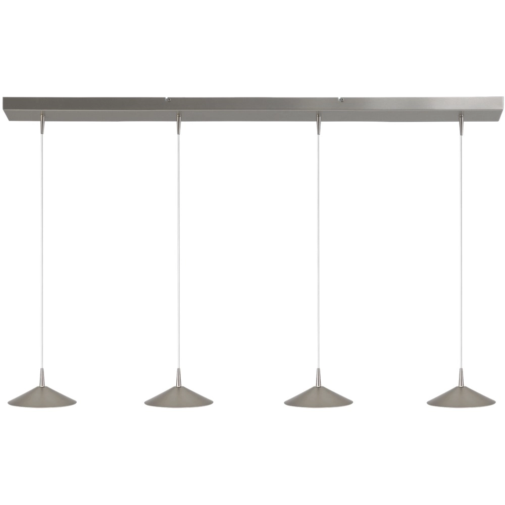 4-light pendant lamp Ceppo nickel Ø 18cm