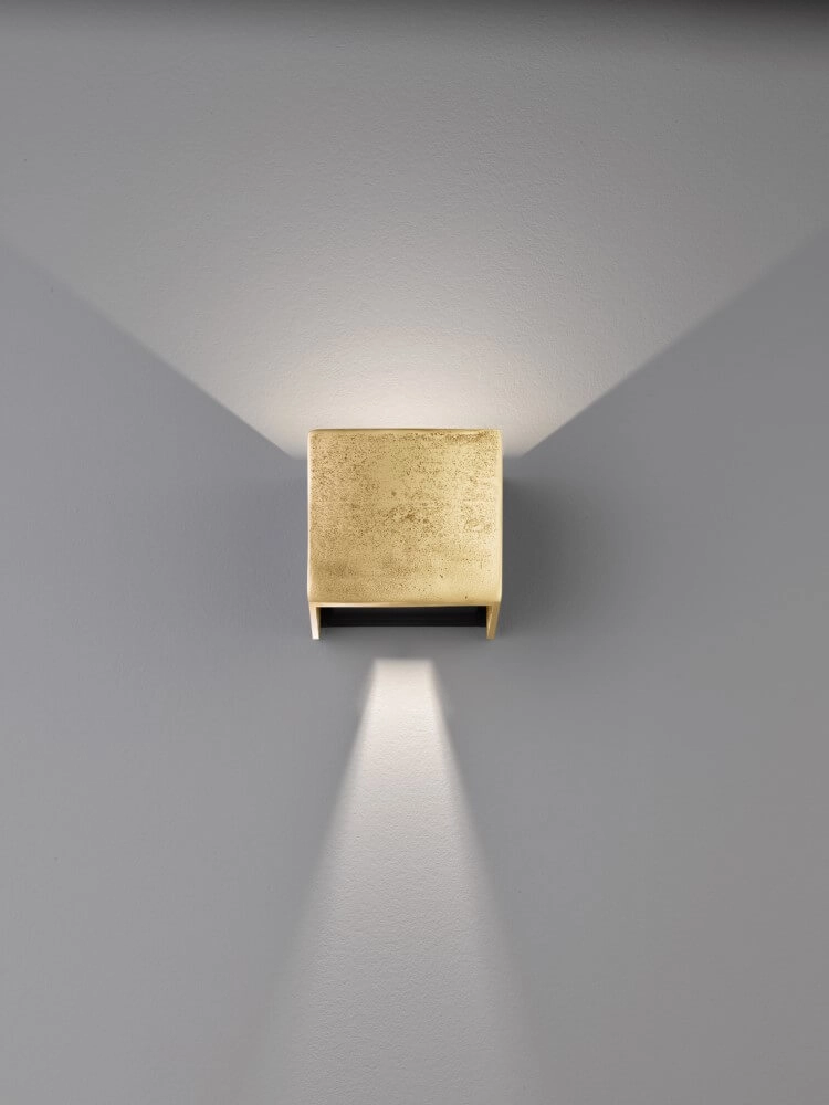 Gold wall lamp Cog 12cm x 10cm Fischer & Honsel 4003694305822
