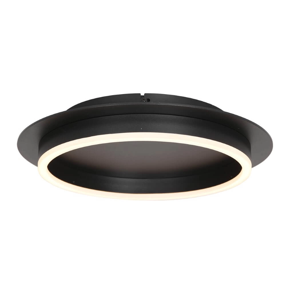 Modern LED ceiling light Ringlux black - Ø 32cm