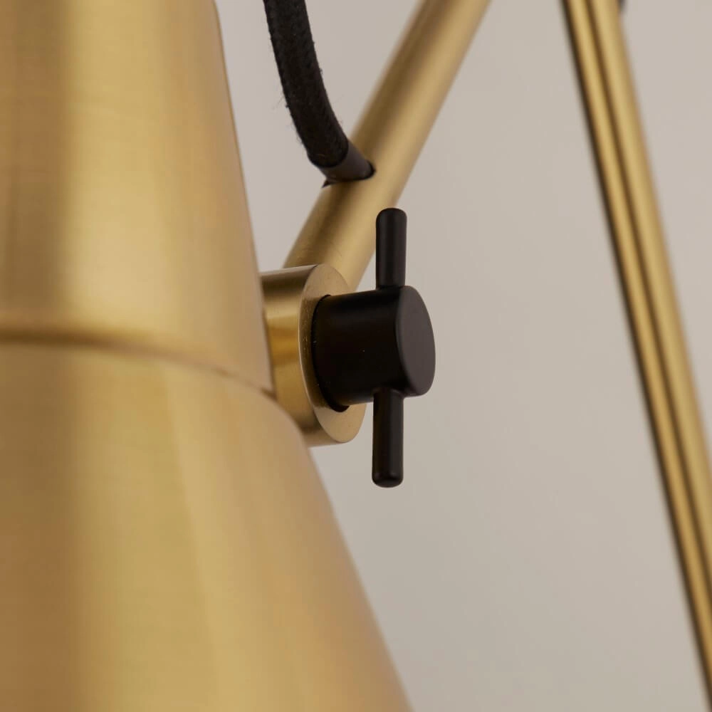 Fold-out wall lamp Swing Arm gold Searchlight 5053423241241