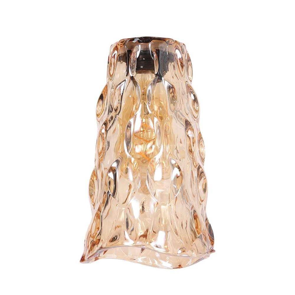Floor lamp Vidrio black with amber glass Steinhauer 8712746173741