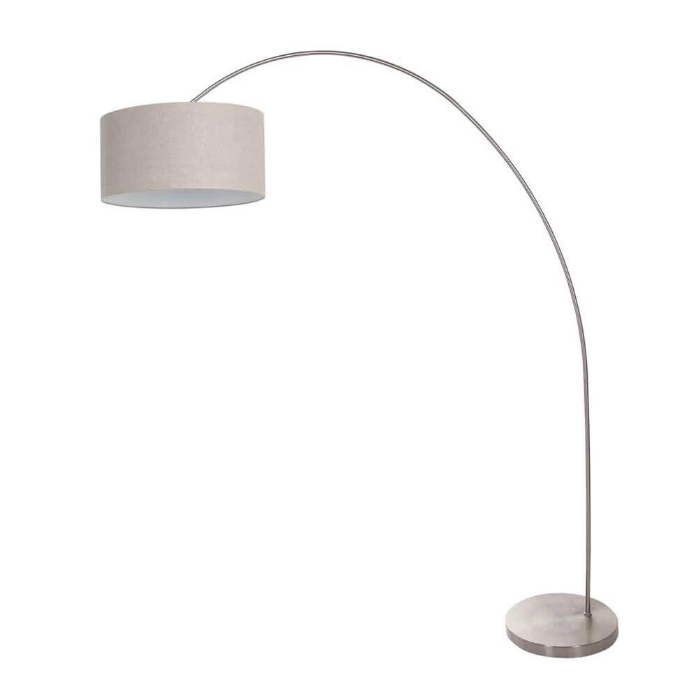 Arc lamp Solva metal with gray shade Steinhauer 8712746174861