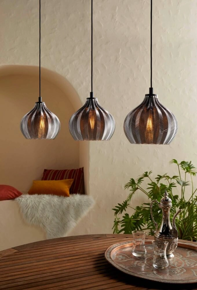 3-light glass pendant light Tamallat Eglo 9002759435776