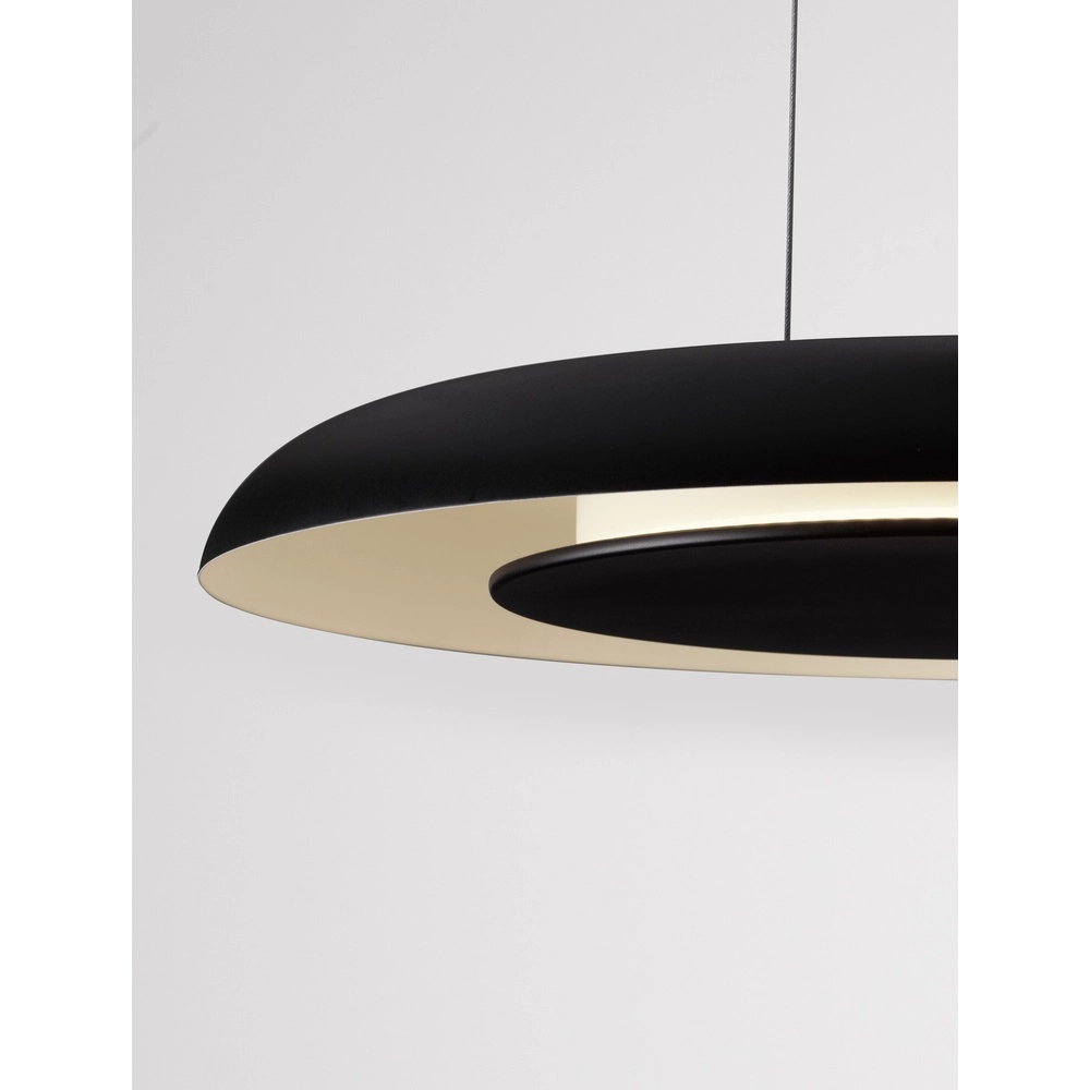 Modern pendant lamp Epos Ø 60cm black with white Lyora 5212017463258
