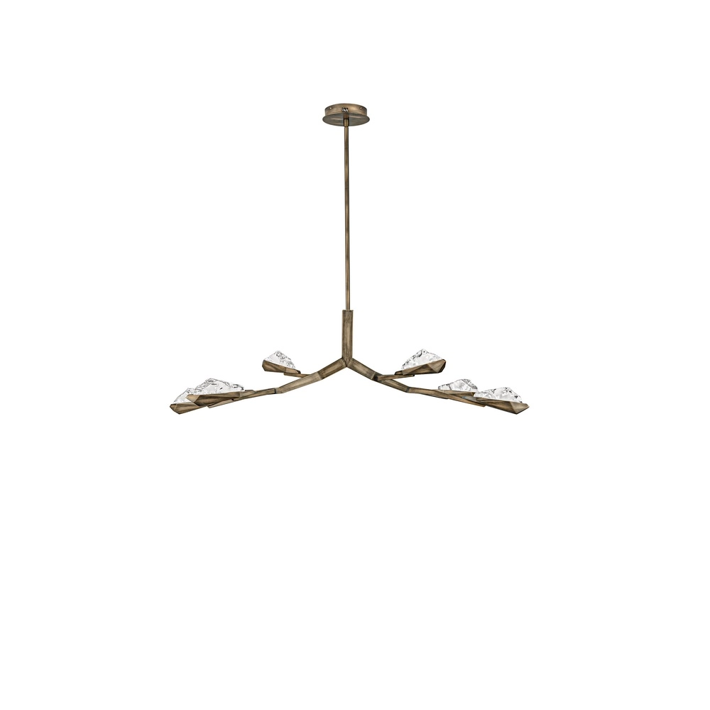 Antique pendant lamp Greta antique brass 137.5cm Lyora 5212063500334