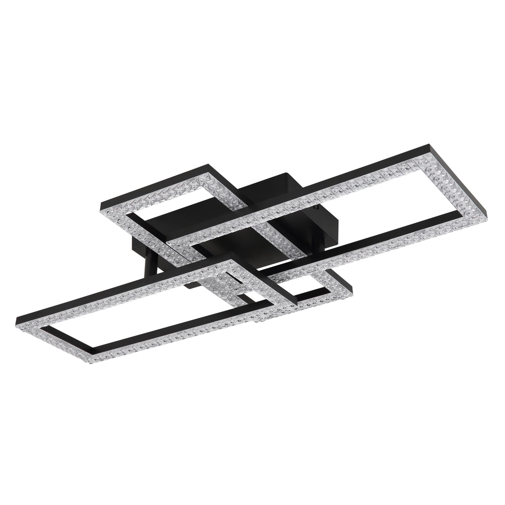 Black design ceiling lamp Sapena with crystal Globo 9007371453559